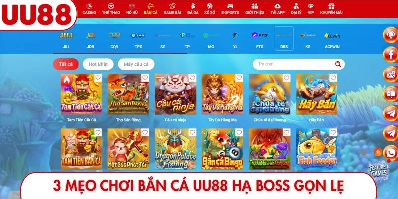 3 mẹo chơi bắn cá UU88 hạ Boss gọn lẹ